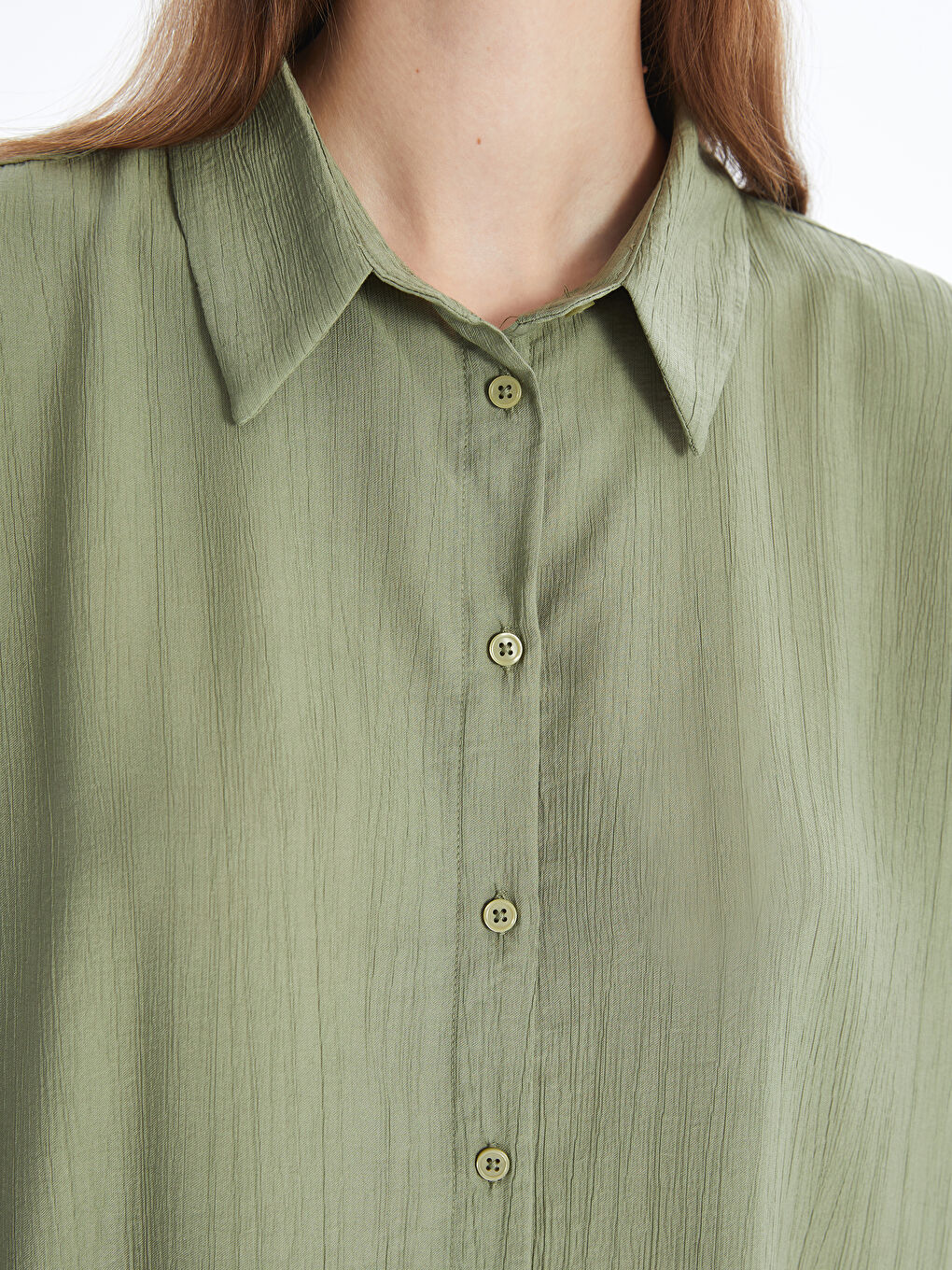 Plain Oversize Women's Shirt Tunic -S4AU73Z8-GUY
