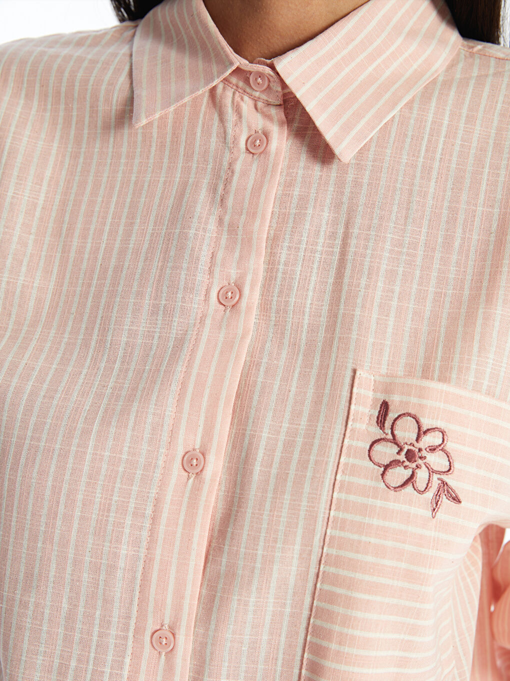 Striped Oversize Women's Shirt Tunic-3