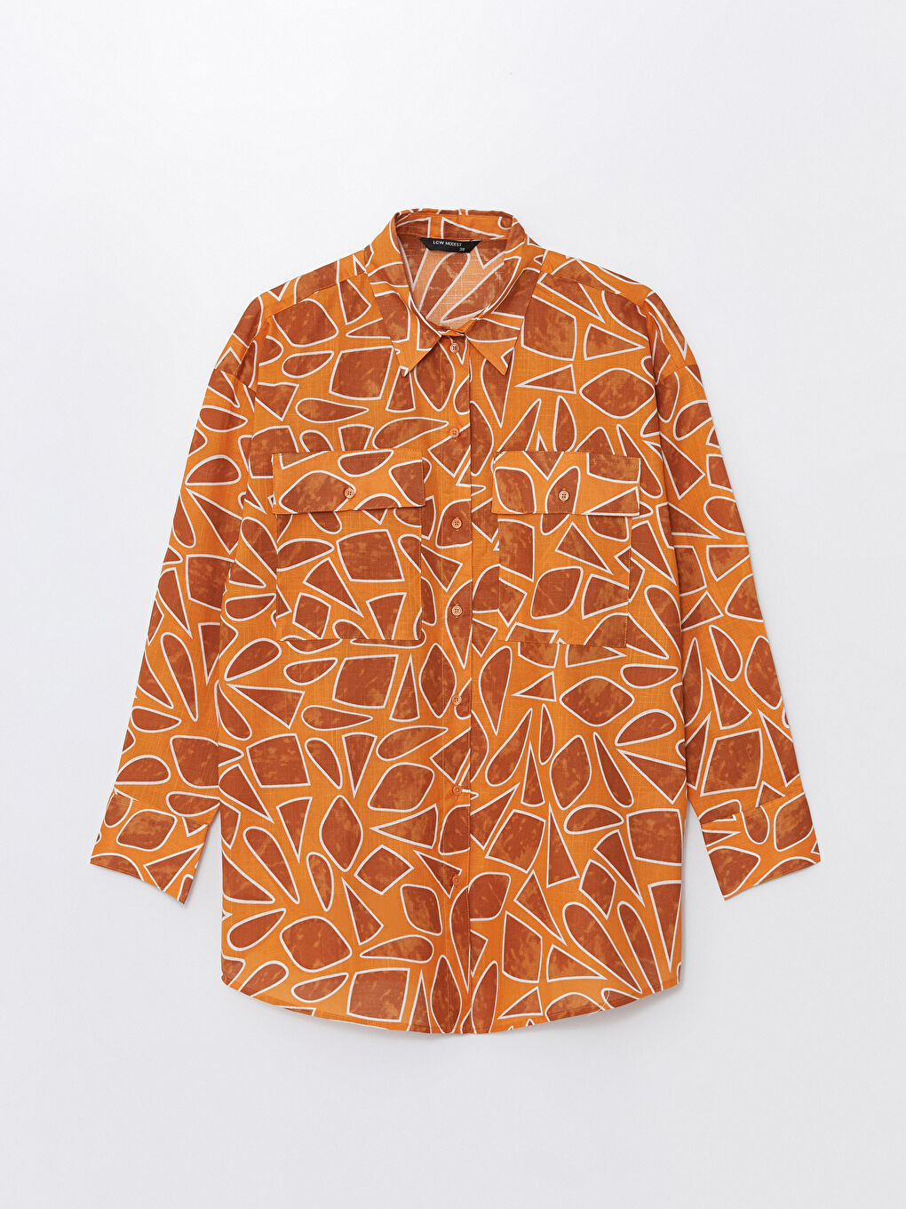 تونيك قميص واسع منقوش للسيدات-5