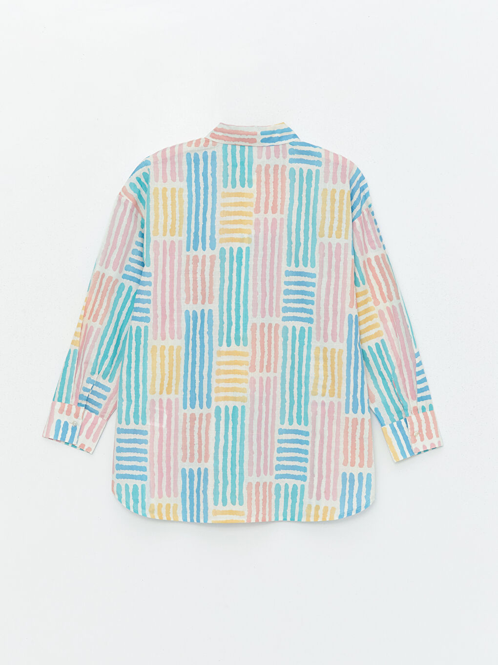 LCW Modest Patterned Oversize Women's Shirt Tunic -S4AU79Z8-LRA
