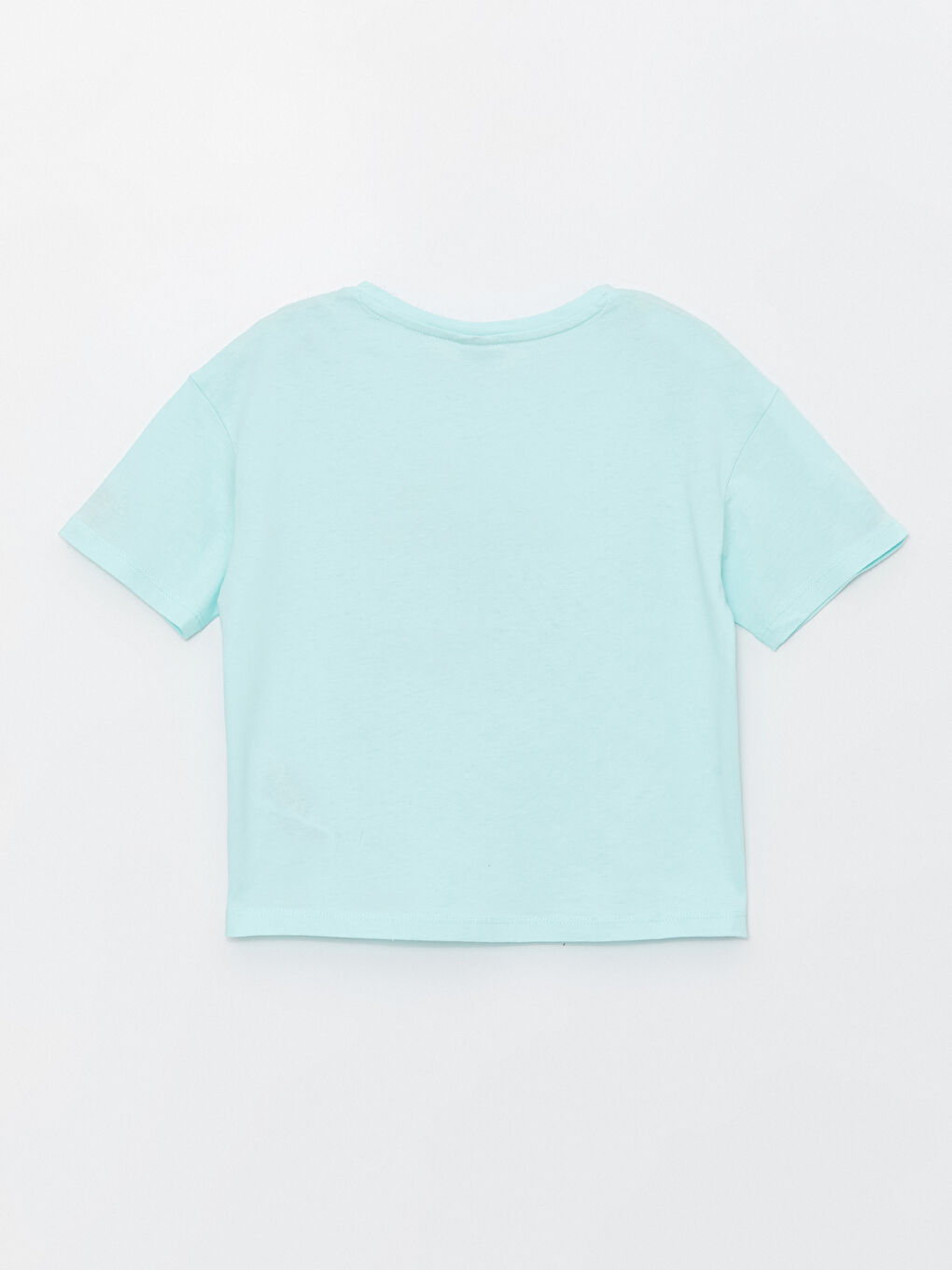 Crew Neck Printed Short Sleeve Girls' T-Shirt-1