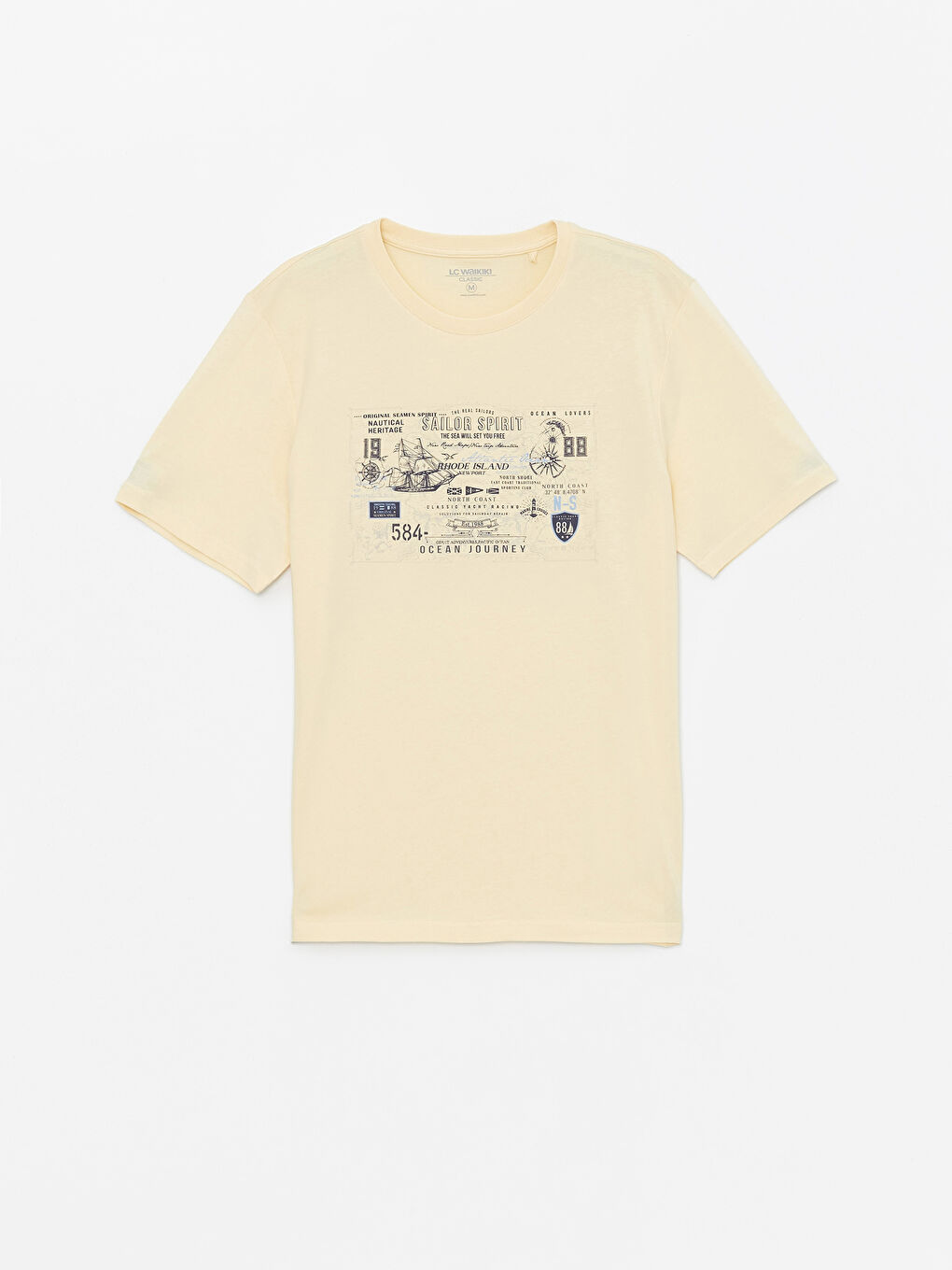SOUTHBLUE Crew Neck Short Sleeve Printed Combed Cotton Men's T-shirt -S4AV72Z8-FDS