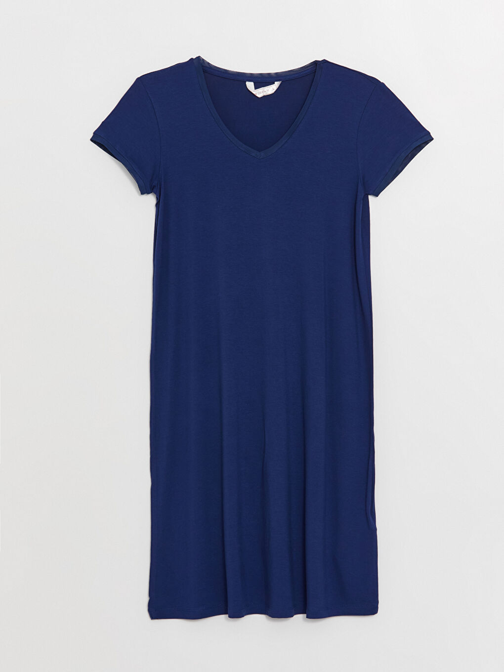 V-подібний виріз Простий Короткий рукав Нічна сорочка для жінок-5