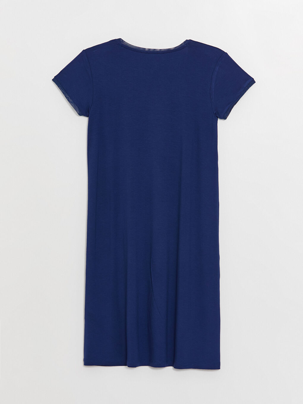 V-подібний виріз Простий Короткий рукав Нічна сорочка для жінок-6