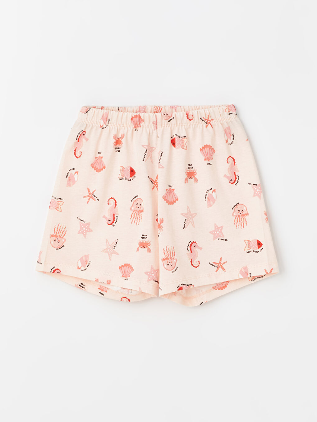 Crew Neck Printed Short Sleeve Girl's T-Shirt and Shorts -S4AY68Z4-FTM