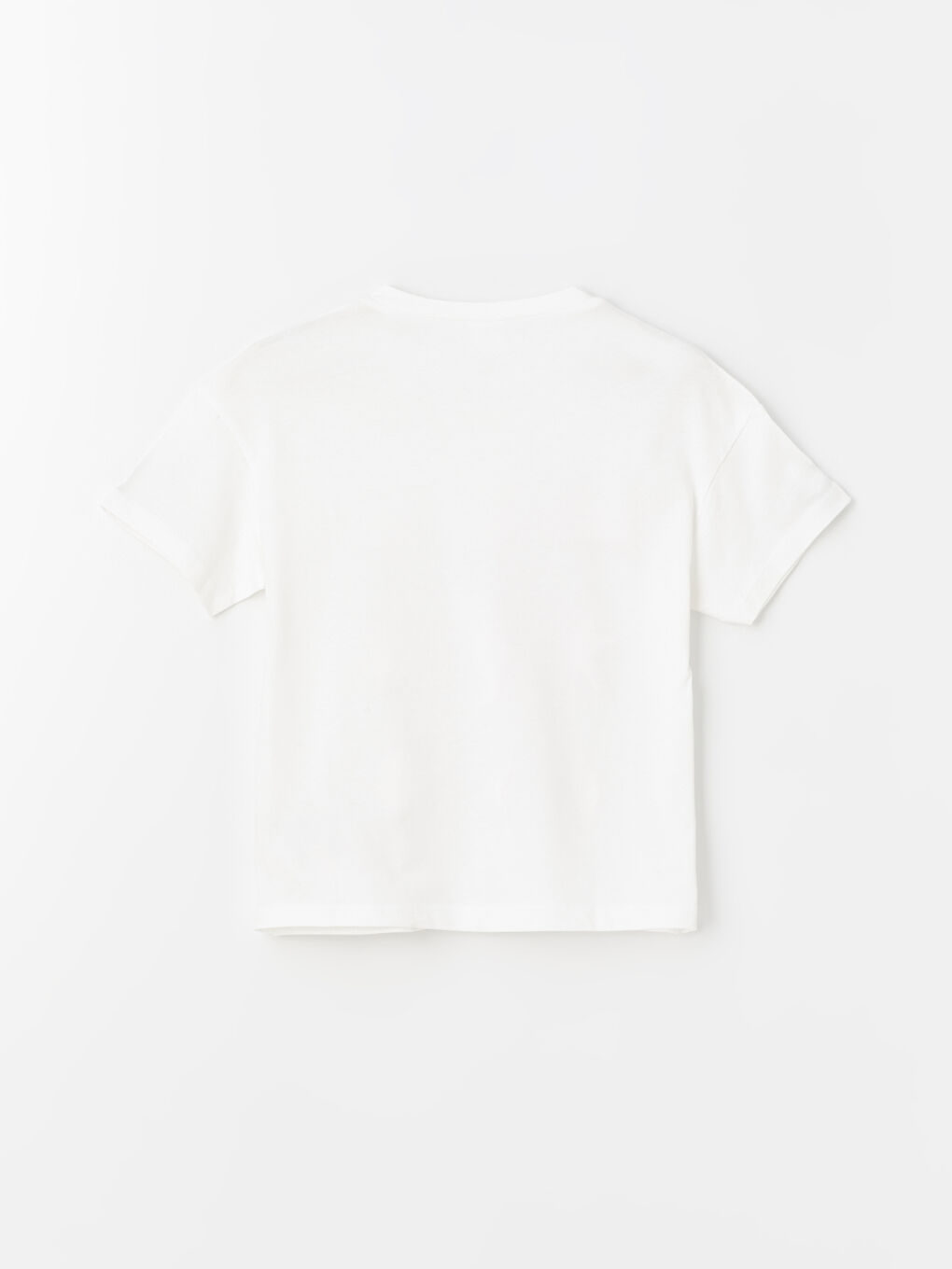 Crew Neck Printed Short Sleeve Girl's T-Shirt and Shorts -S4AY68Z4-FTM