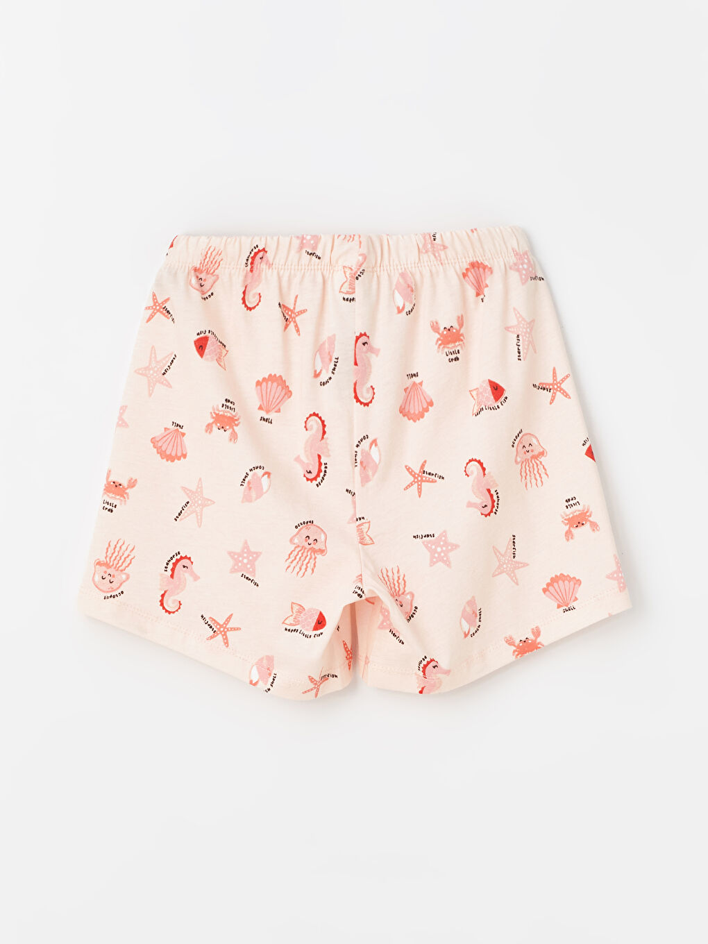 Crew Neck Printed Short Sleeve Girl's T-Shirt and Shorts -S4AY68Z4-FTM