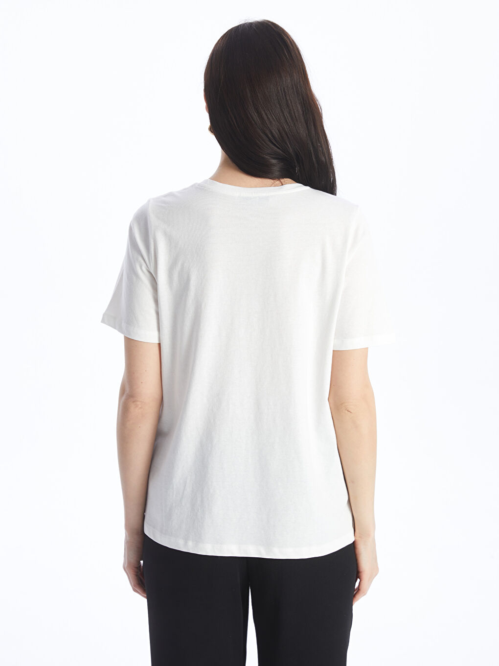 Crew Neck Printed Short Sleeve Women's T-Shirt -S4AY82Z8-EEW