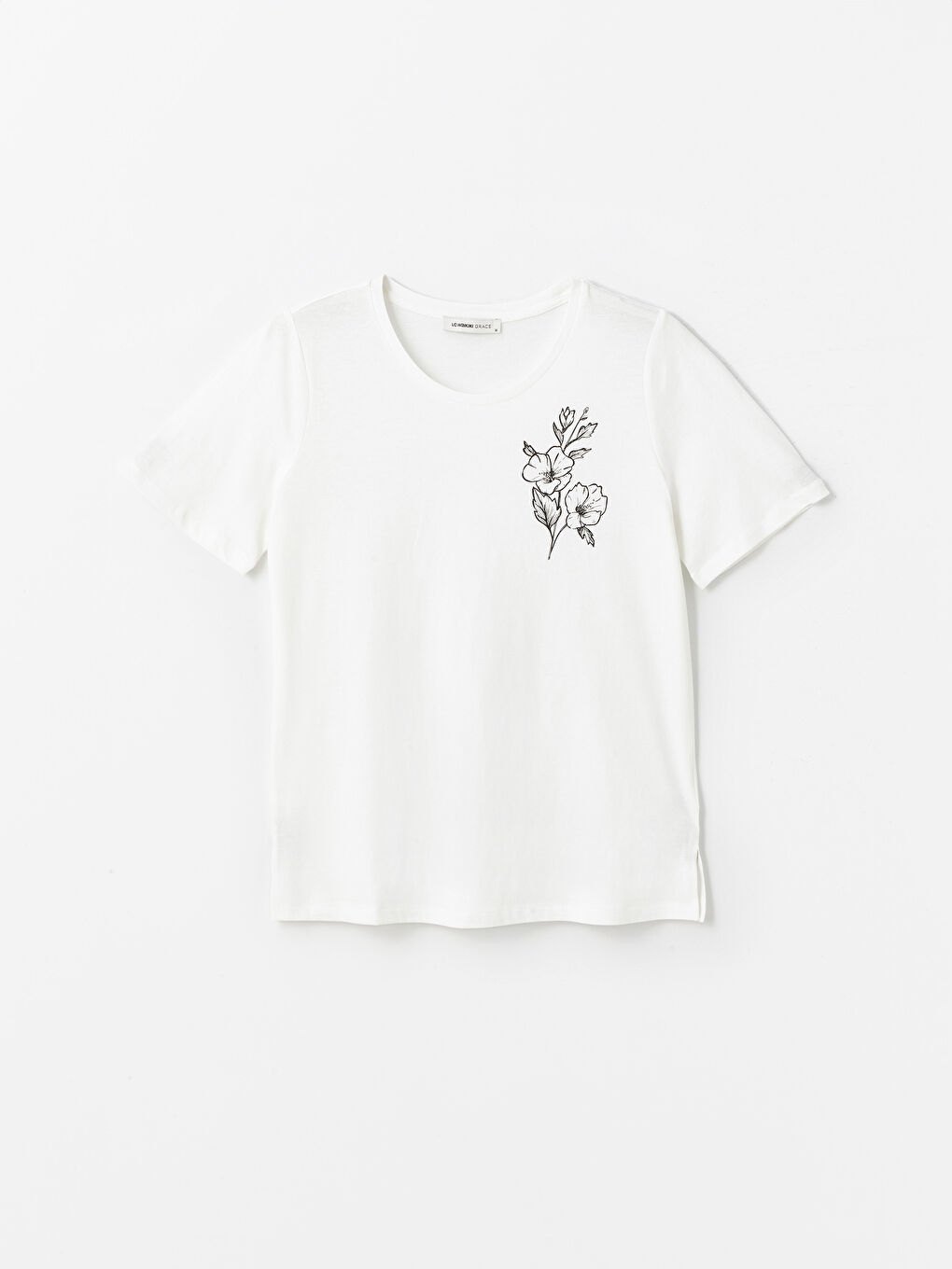 Crew Neck Printed Short Sleeve Women's T-Shirt -S4AY82Z8-EEW