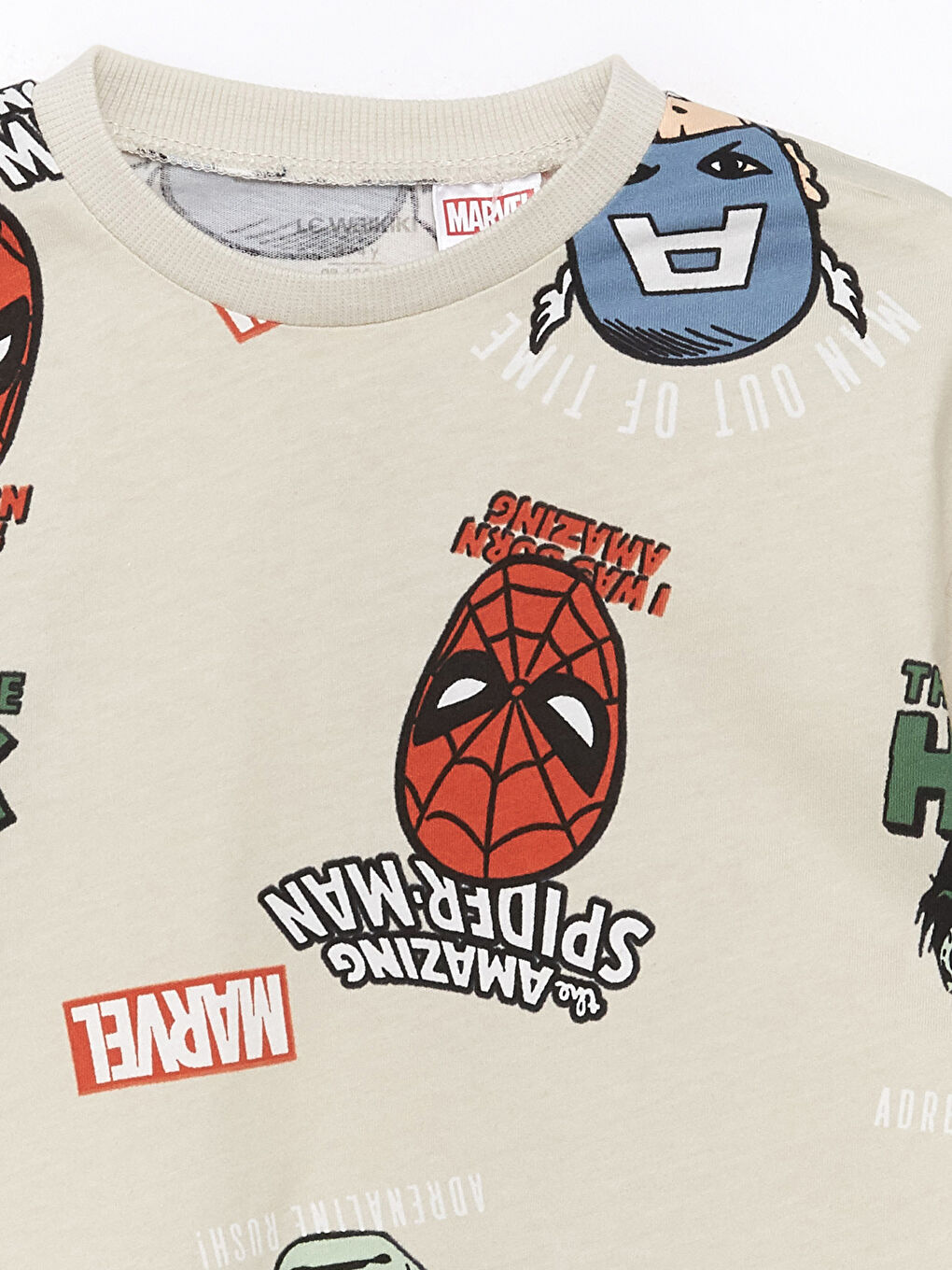 Gri Spider-Man Baskılı Erkek Çocuk Tişört-2