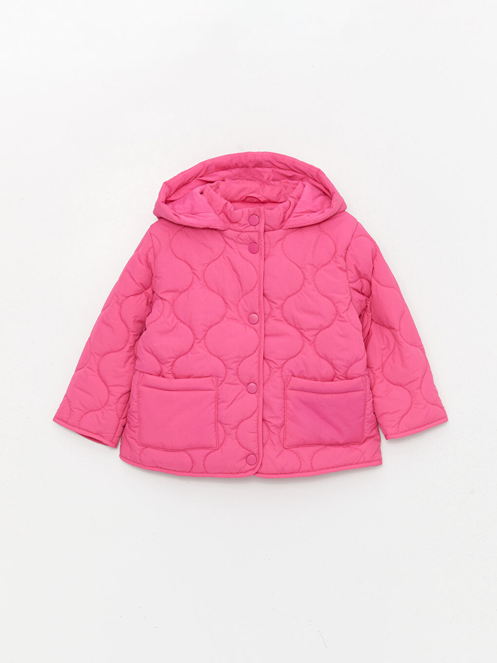 LCW Kids Капитонирано Пухено Яке с Качулка за Бебета Момичета -S4BA47Z1-GSY