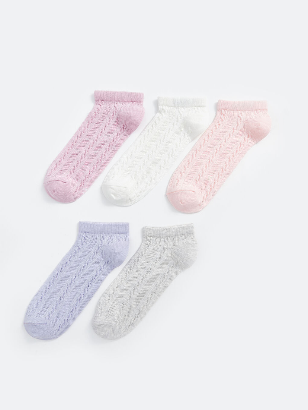 LCW DREAM Self Patterned Women's Trainer Socks 5 Pack -S4BB03Z8-J14