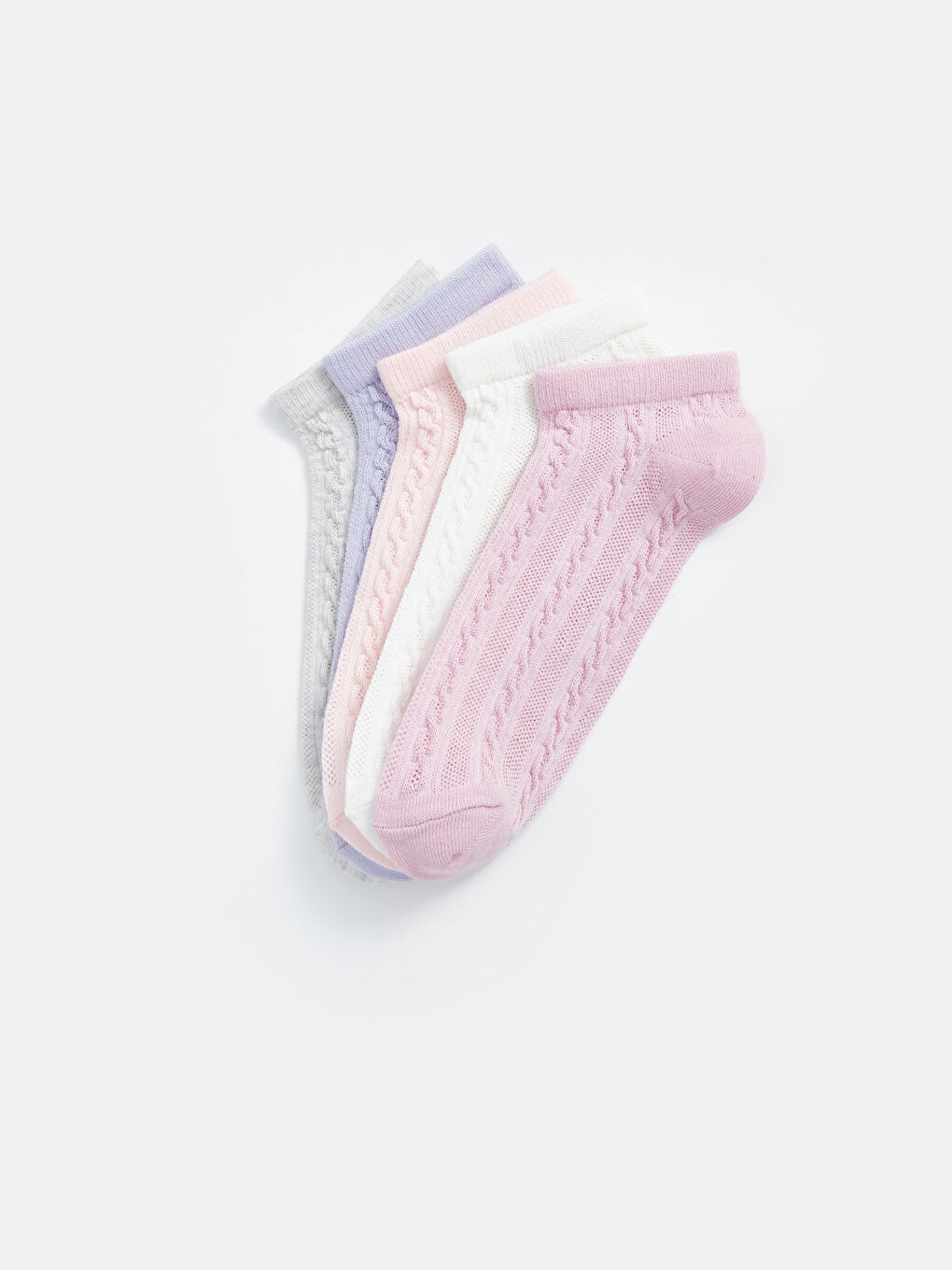 LCW DREAM Self Patterned Women's Trainer Socks 5 Pack -S4BB03Z8-J14