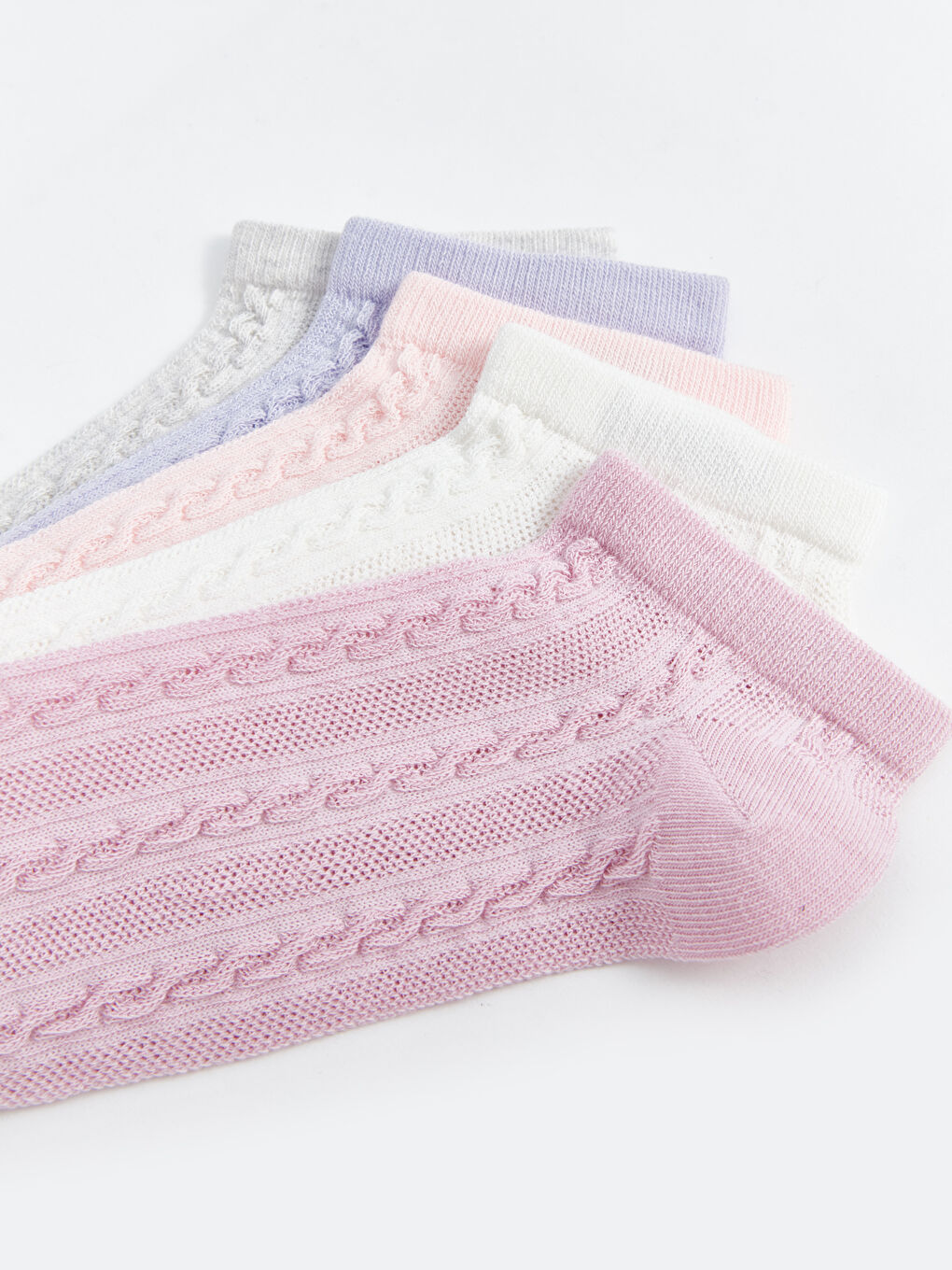 LCW DREAM Self Patterned Women's Trainer Socks 5 Pack -S4BB03Z8-J14