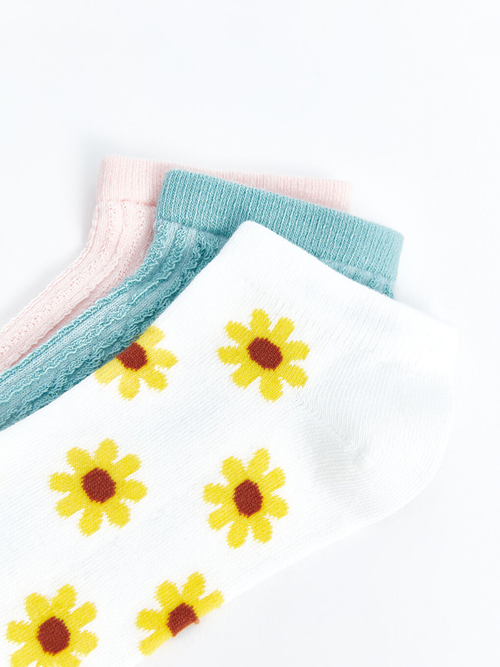 LCW DREAM Gemusterte Sneaker-Socken für Damen 3er-Pack -S4BB24Z8-EEW