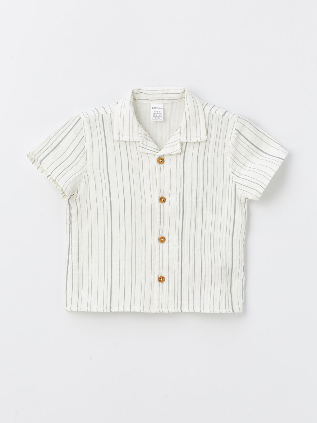 Ensemble 2 Pièces Chemise et Short Rayé Bébé Garçon Manches Courtes-1