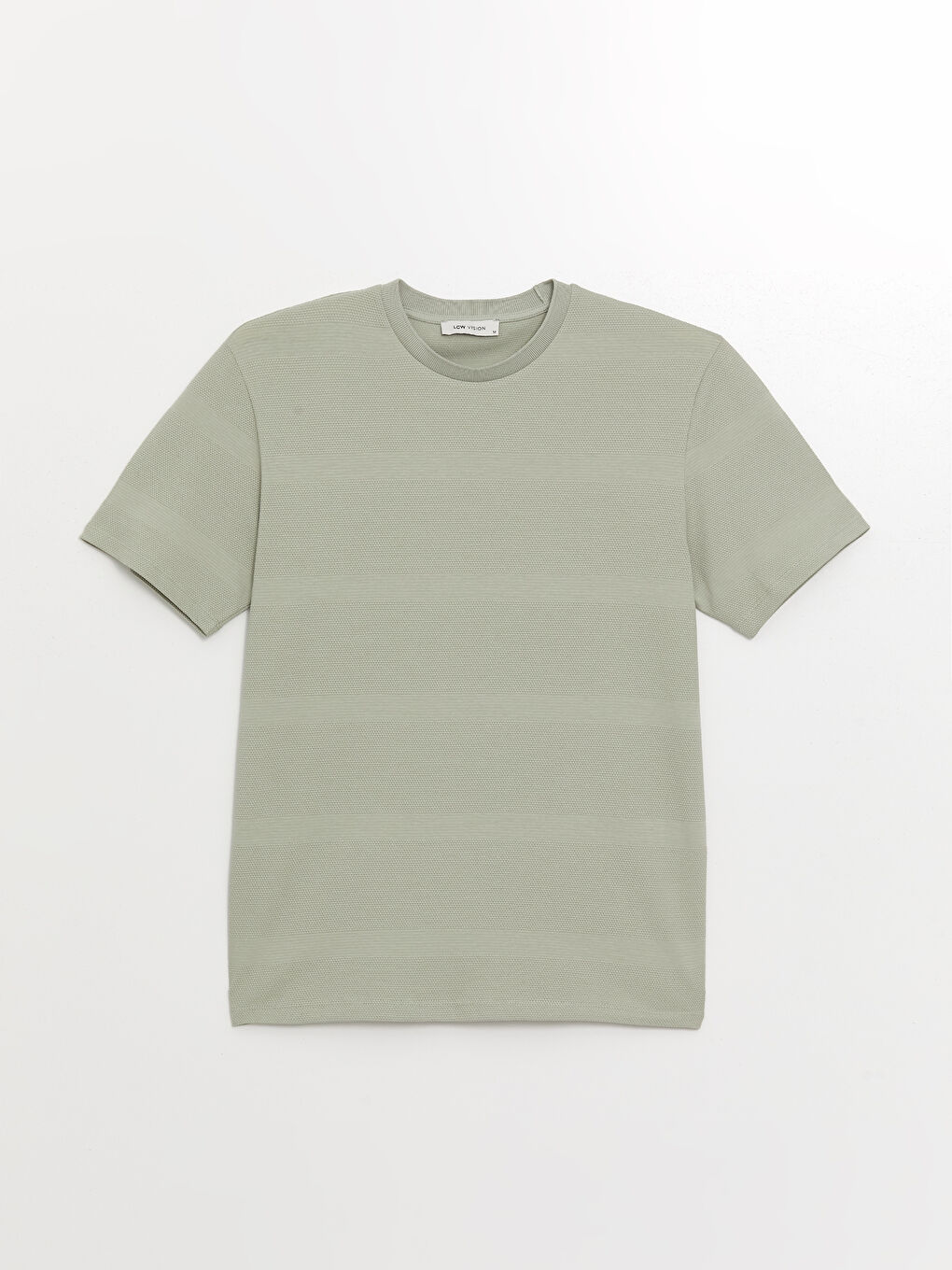 Crew Neck Short Sleeve Men's Textured T-Shirt -S4BB58Z8-F0S