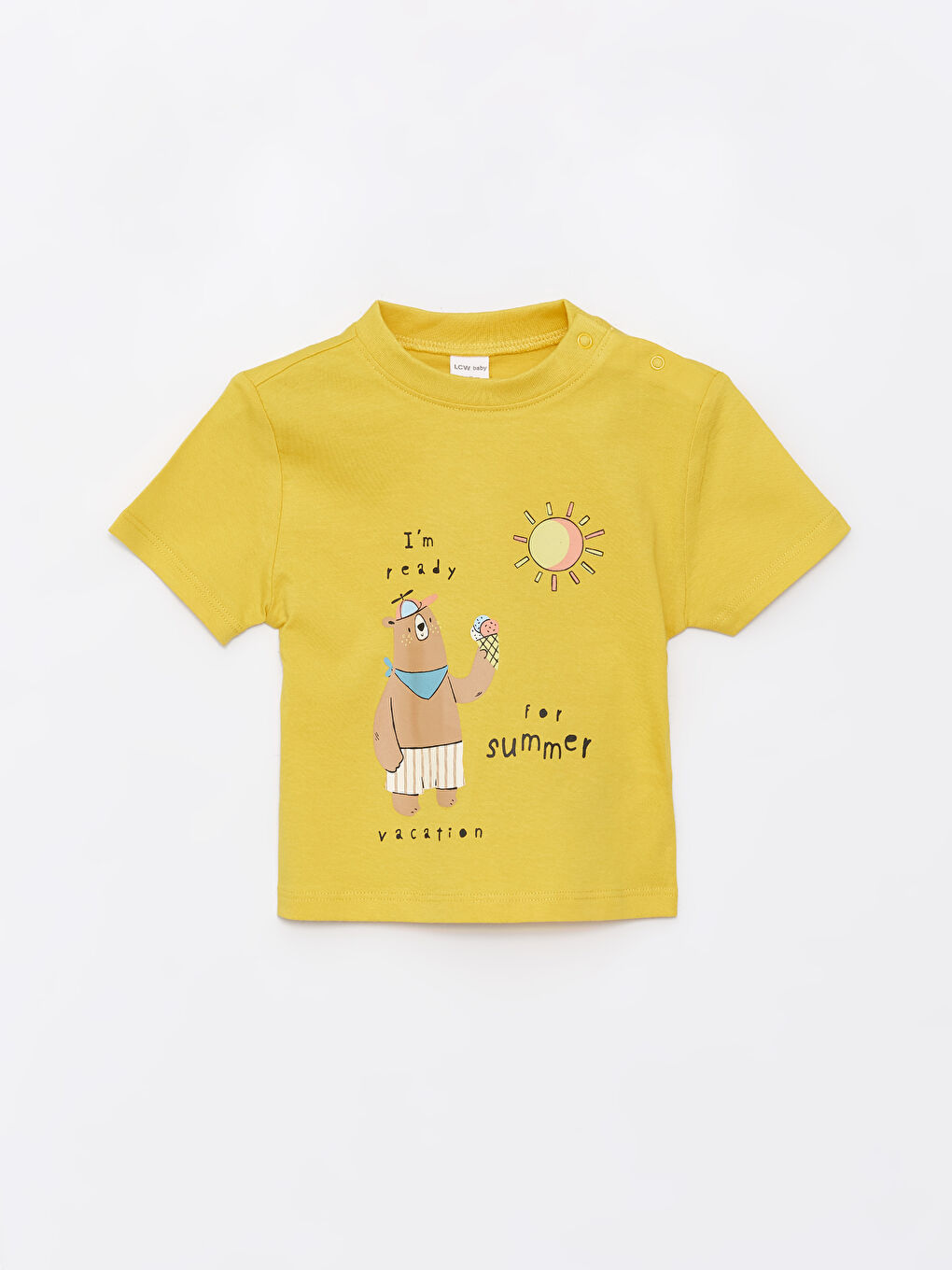 Crew Neck Printed Baby Boys' T-Shirt and Shorts 2 Pack Set-3