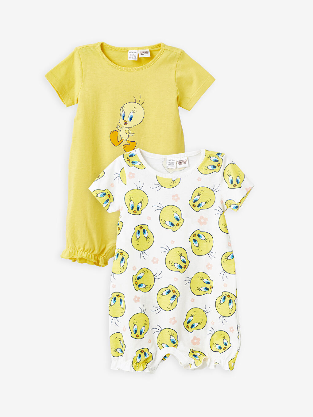 LC Waikiki Okrugli izrez Tweety štampani kombinezoni za bebe devojčice 2'li -S4BC69Z1-LRA