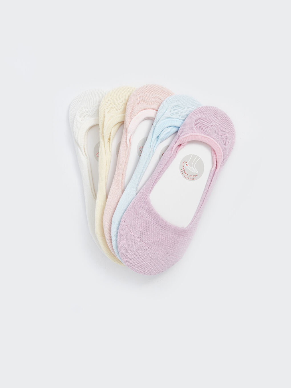 Women's Plain Invisible Socks - 5-Pack -S4BC71Z8-J3N