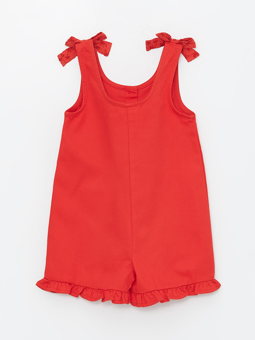 سالوبيت للبنات الرضع بدون أكمام بياقة دائرية سادة-1