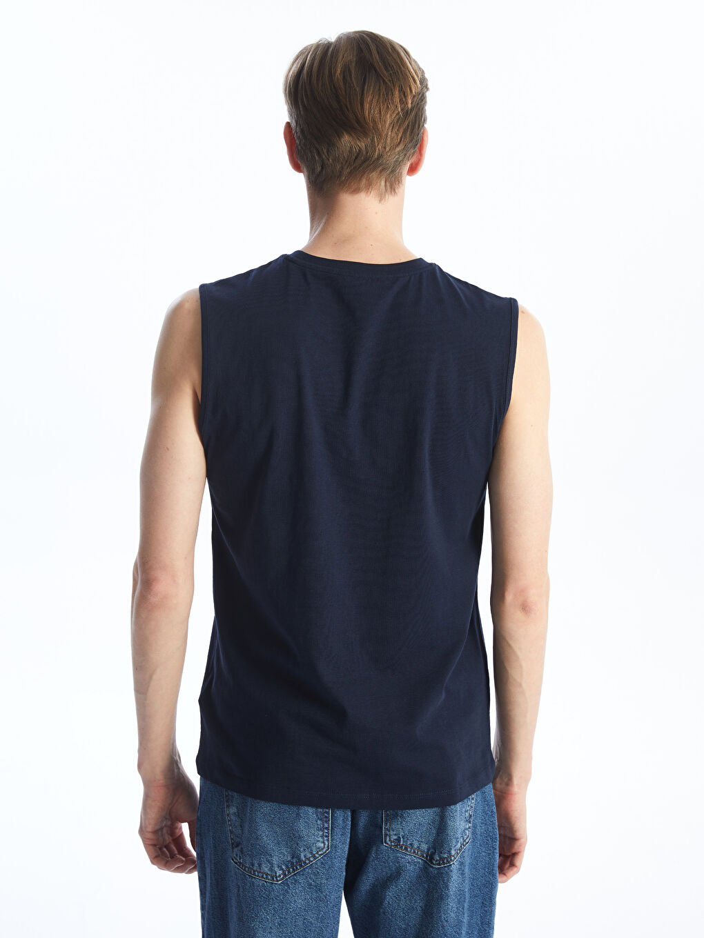 LCWAIKIKI Classic Crew Neck Printed Men's Sleeveless T-Shirt -S4BD36Z8-DWP