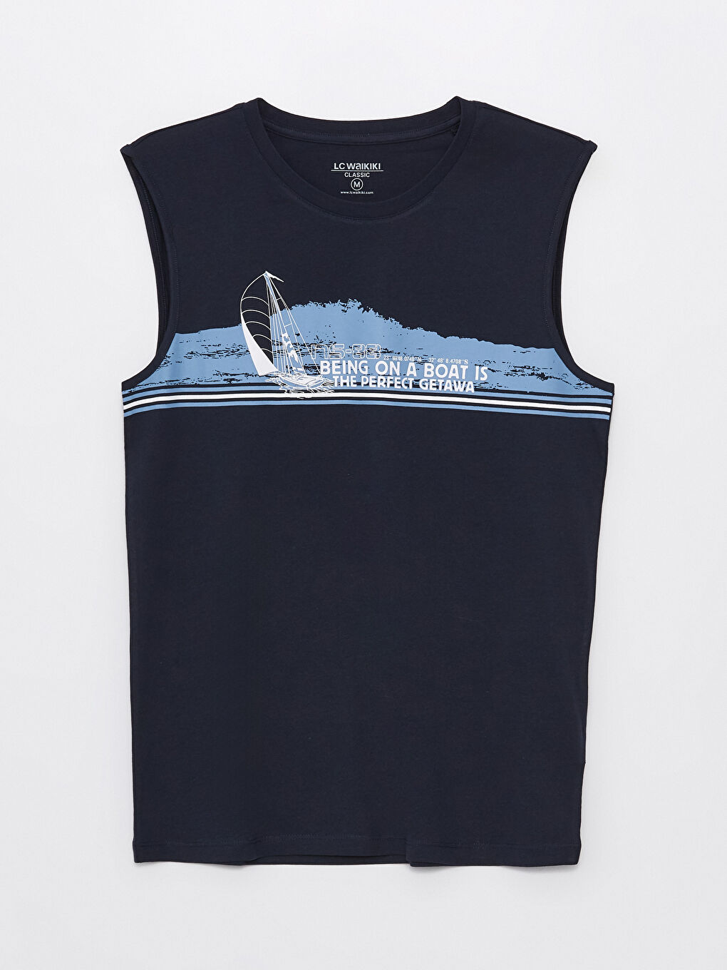 LCWAIKIKI Classic Crew Neck Printed Men's Sleeveless T-Shirt -S4BD36Z8-DWP