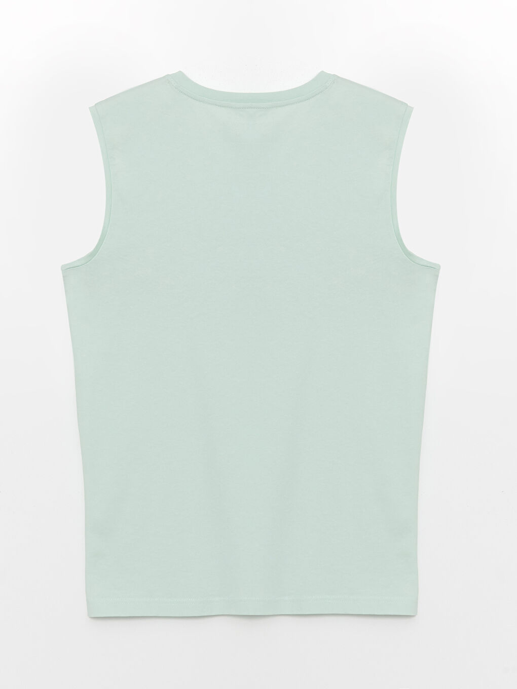 Yeşil Bisiklet Yaka Baskılı Erkek Kolsuz Tişört-6