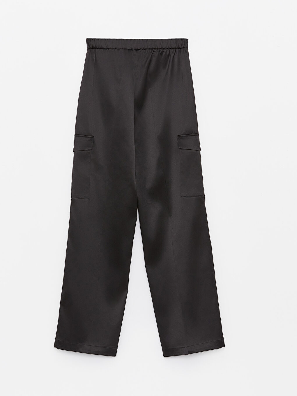 Elastic Waist Plain Satin Women's Trousers -S4BD83Z8-CVL