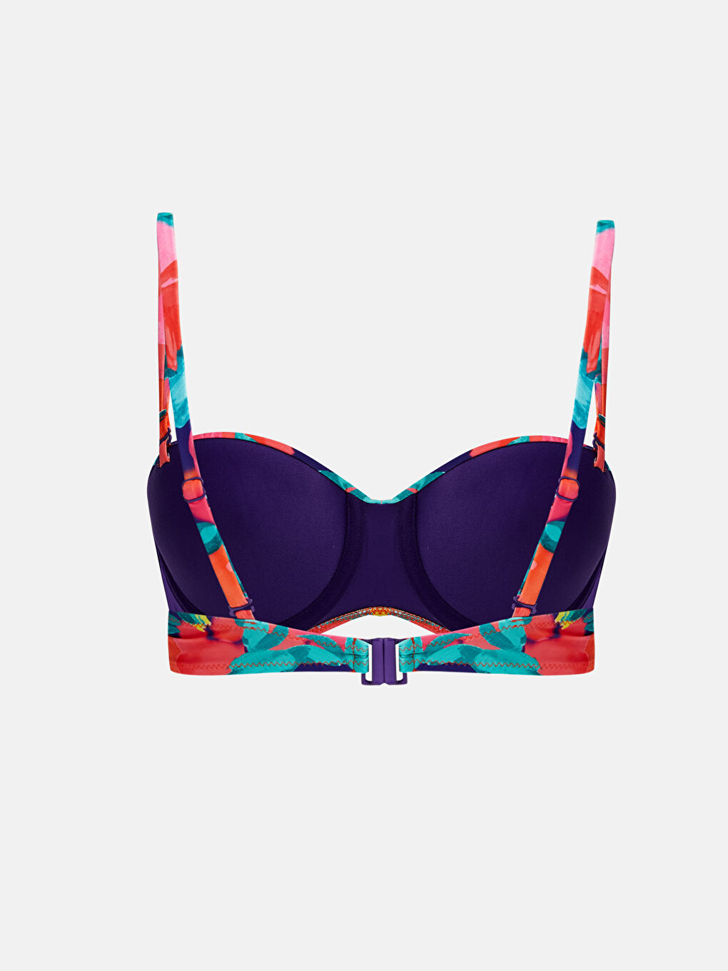 UV Protected Patterned Strappy Women's Bikini Top -S4BE06Z8-F9C