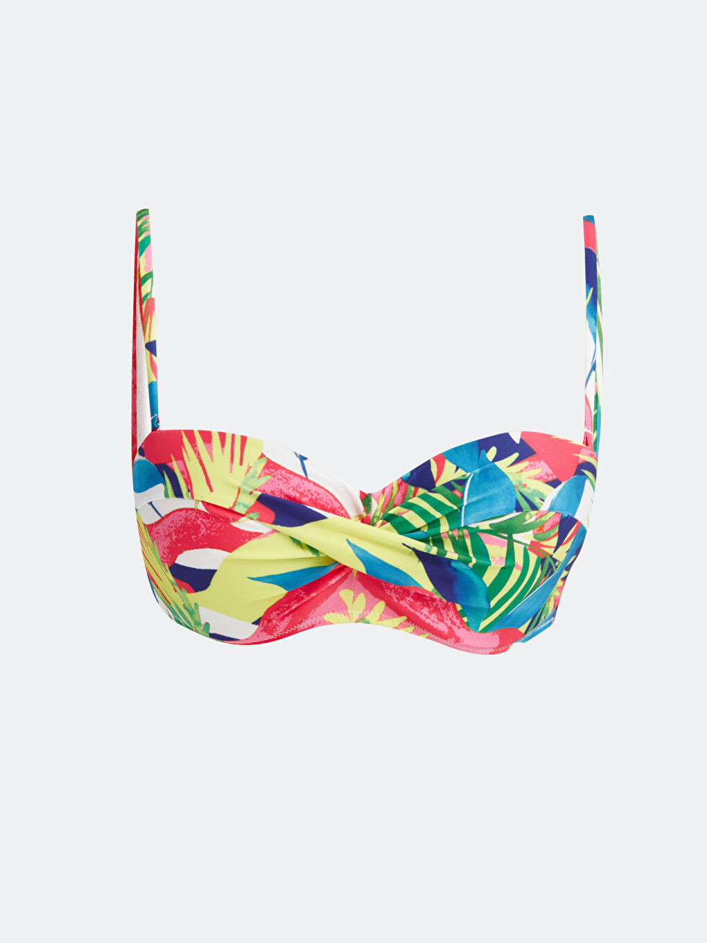 Patterned Strappy Women's Bikini Top -S4BE06Z8-LT4