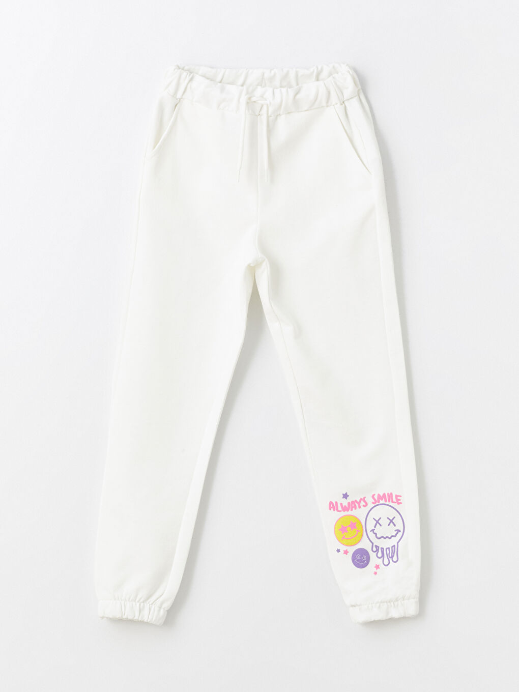 Серпімді белдікті принтті қыз балалар джоггер спорттық шалбары