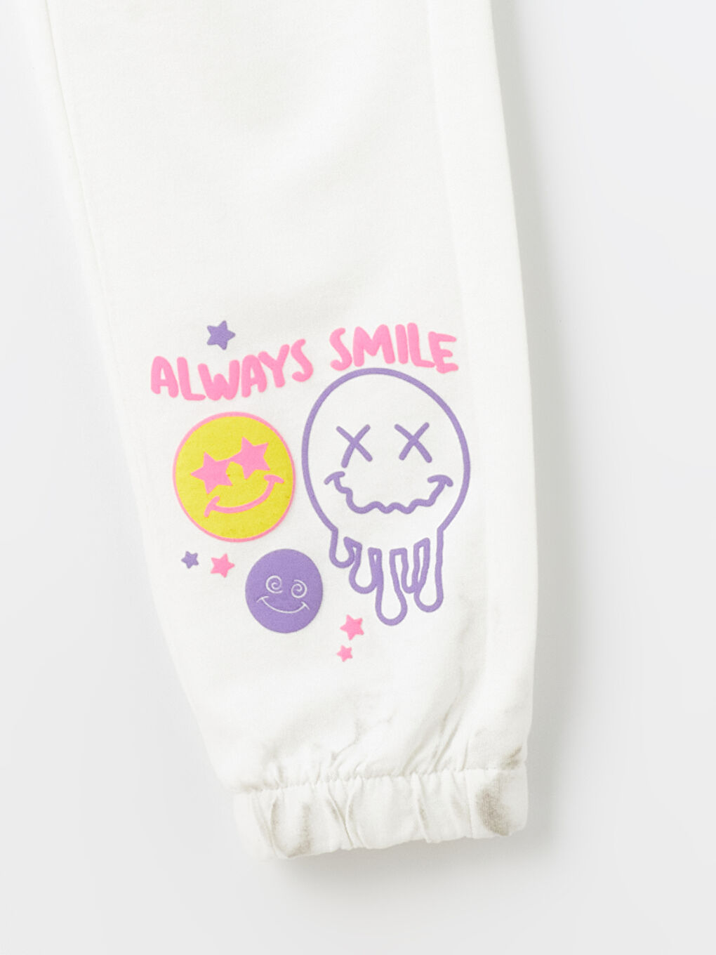 Серпімді белдікті принтті қыз балалар джоггер спорттық шалбары-1