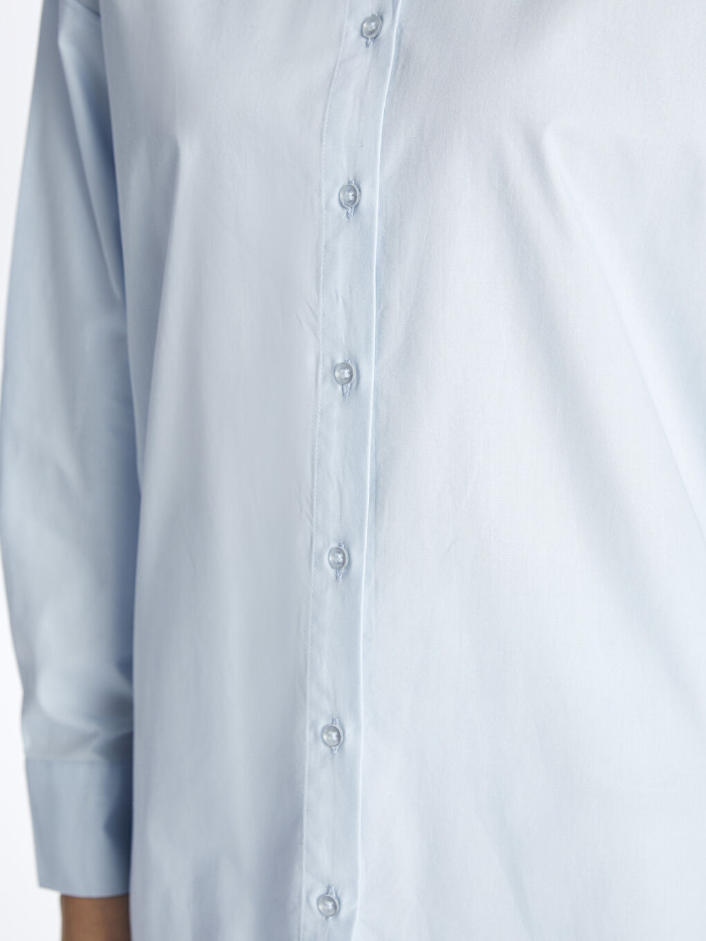 Plain Long Sleeve Oversize Women's Shirt Tunic-3