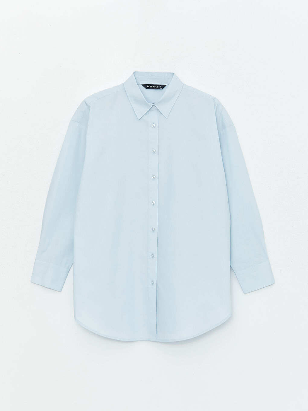 Plain Long Sleeve Oversize Women's Shirt Tunic-5