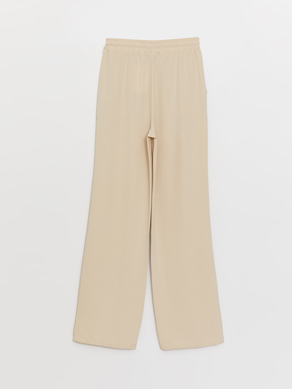Pantalone sa elastičnim strukom, jednostavne, širokih nogavica za žene-5