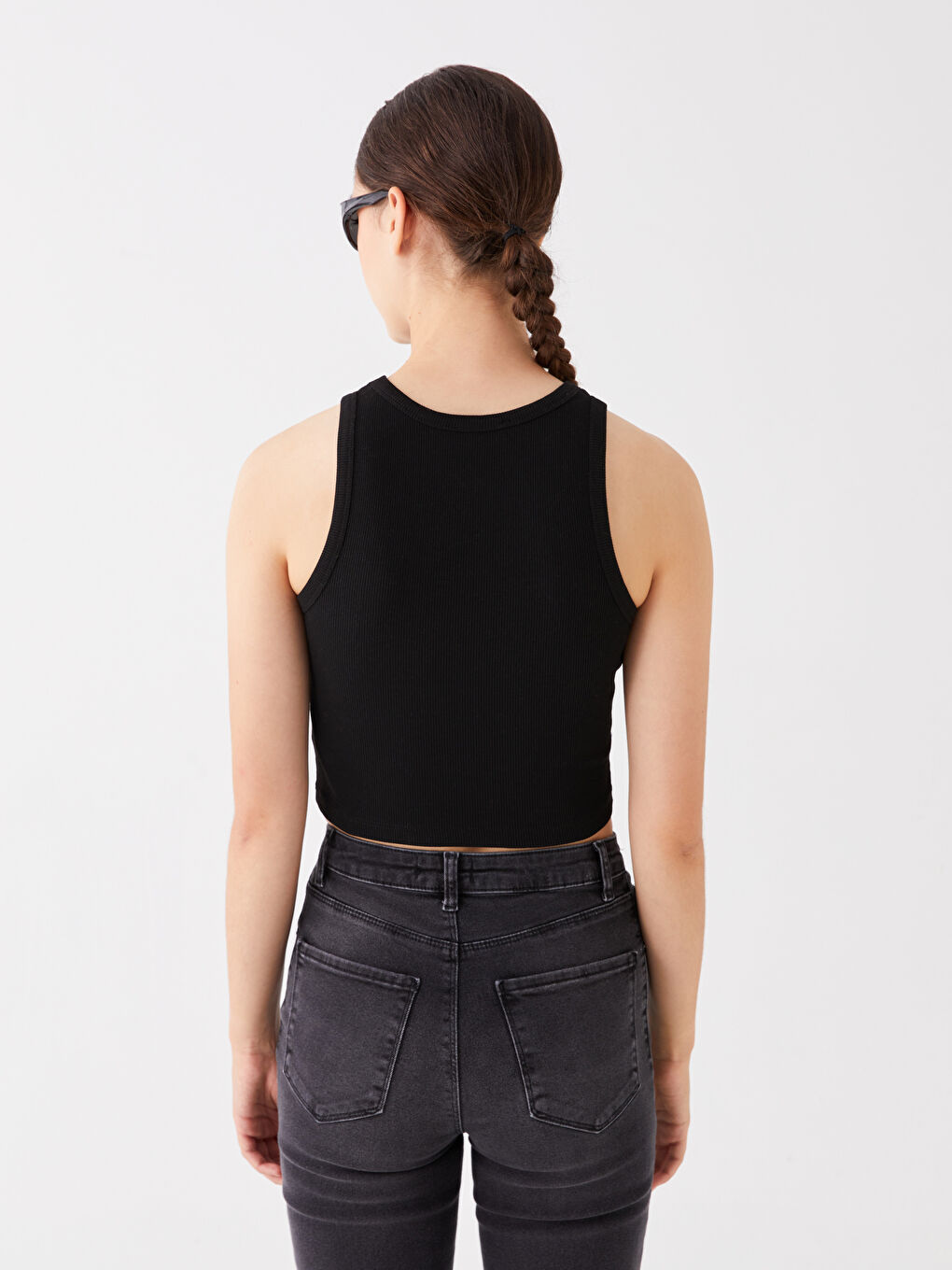 Women's Crew Neck Plain Crop -S4BE91Z8-CVL