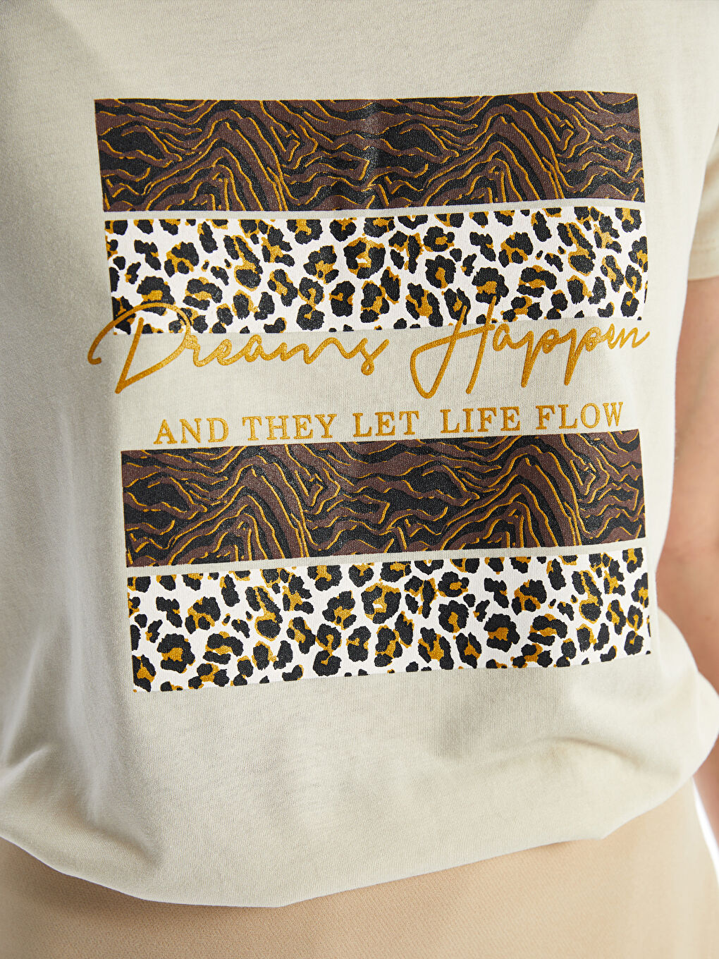 Crew Neck Printed Short Sleeve Women's T-Shirt -S4BE93Z8-FX0