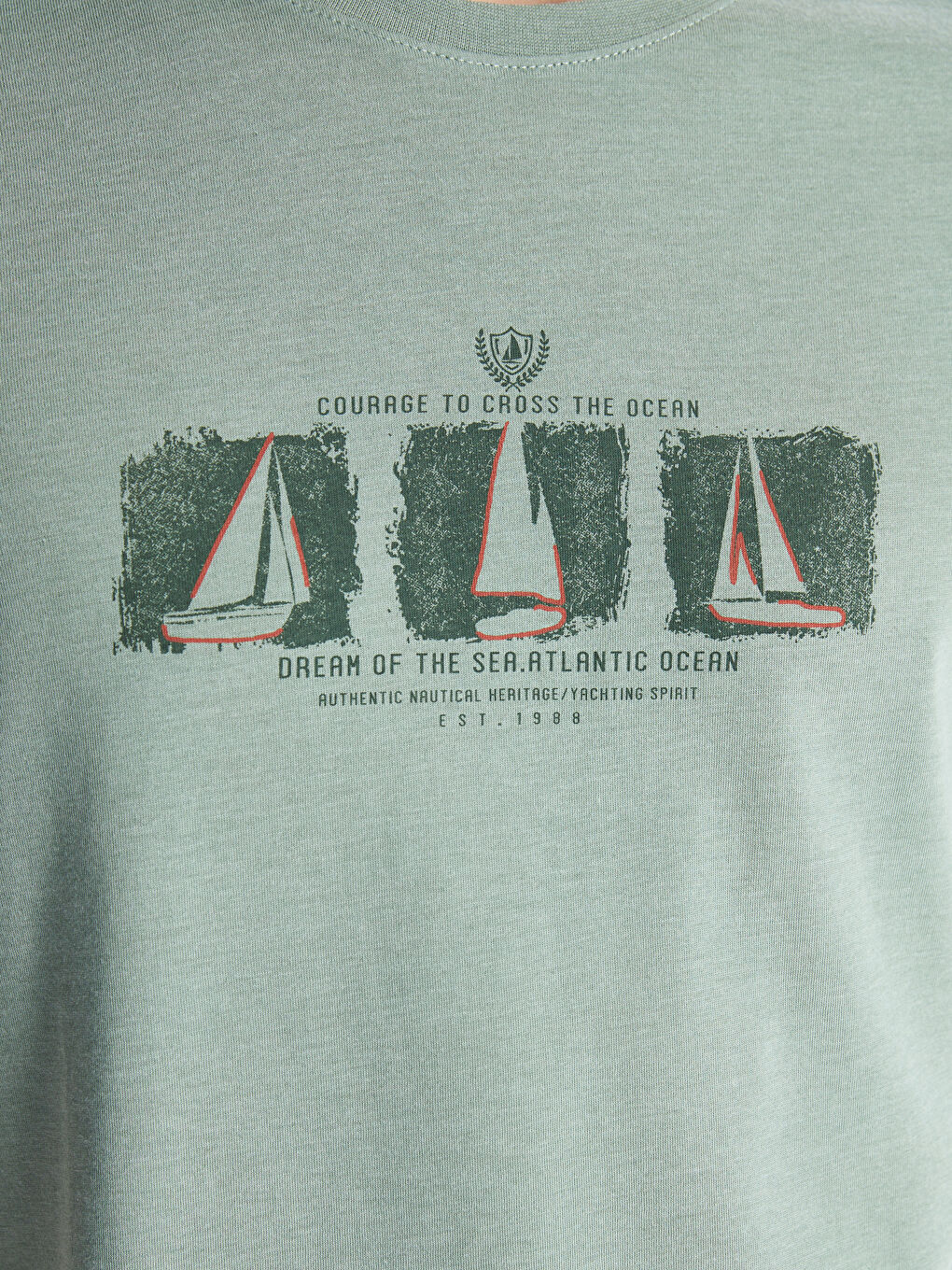 Crew Neck Short Sleeve Printed Combed Cotton Men's T-shirt -S4BF20Z8-LAF