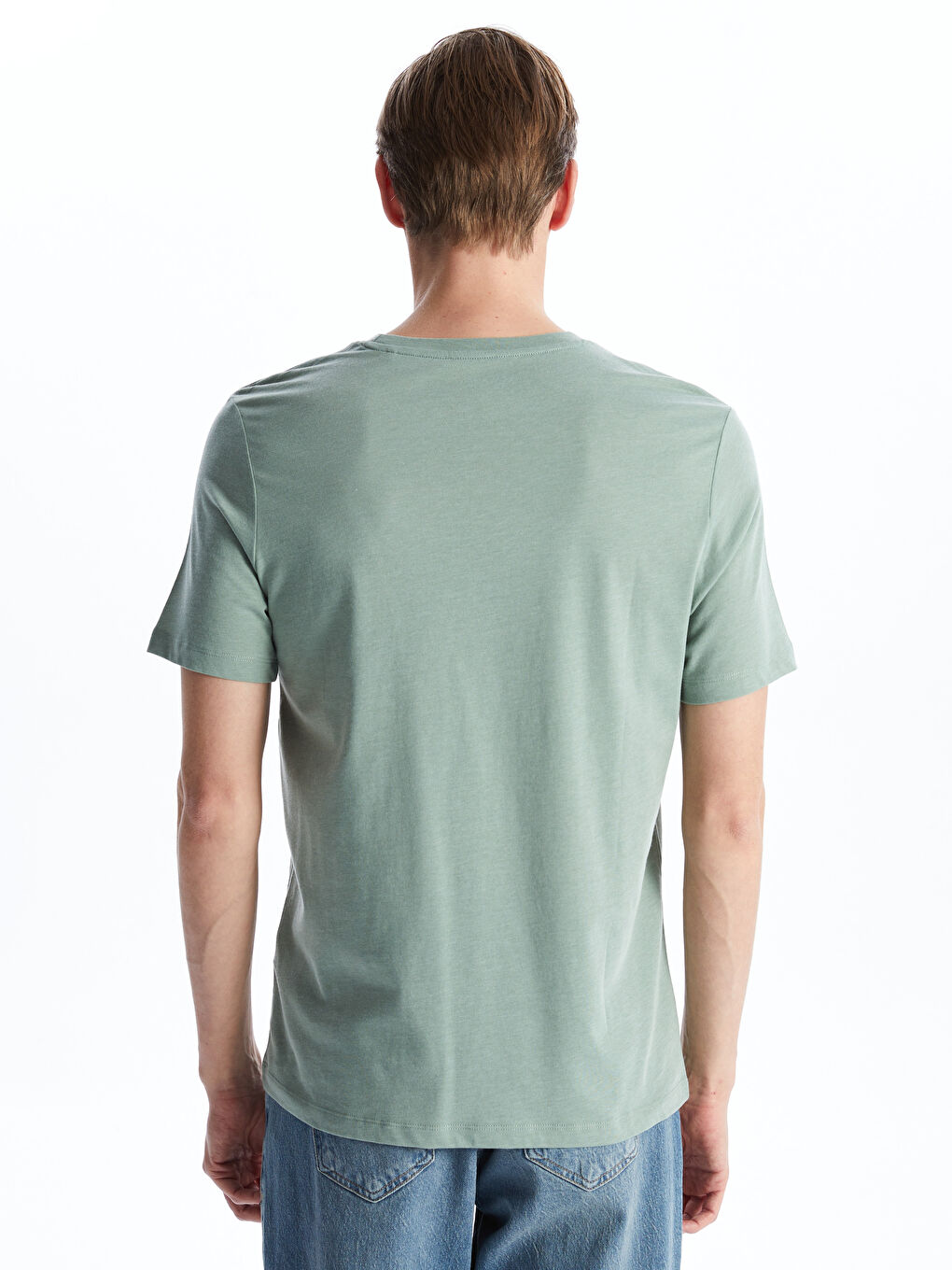 Crew Neck Short Sleeve Printed Combed Cotton Men's T-shirt -S4BF20Z8-LAF