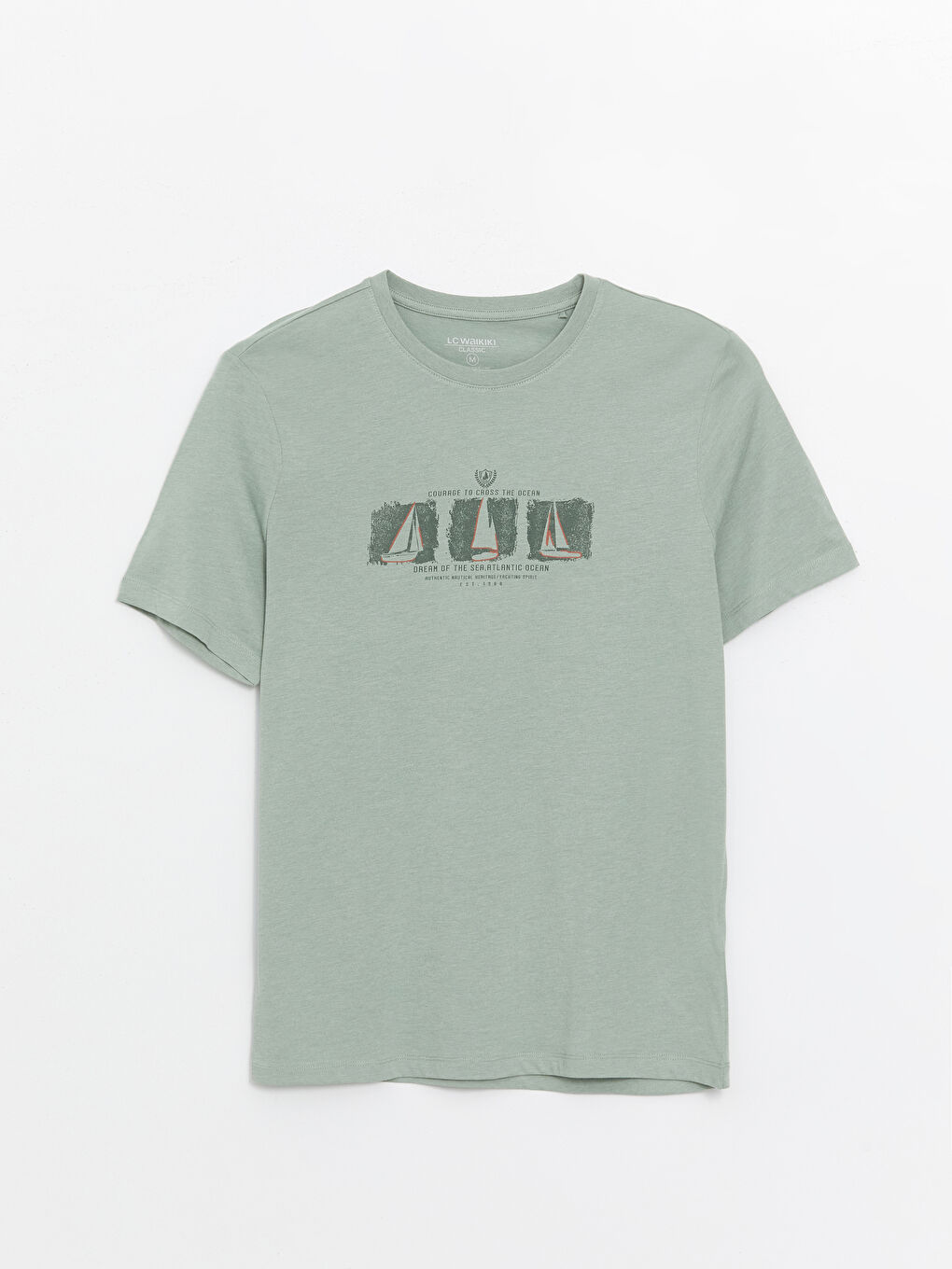 Crew Neck Short Sleeve Printed Combed Cotton Men's T-shirt -S4BF20Z8-LAF