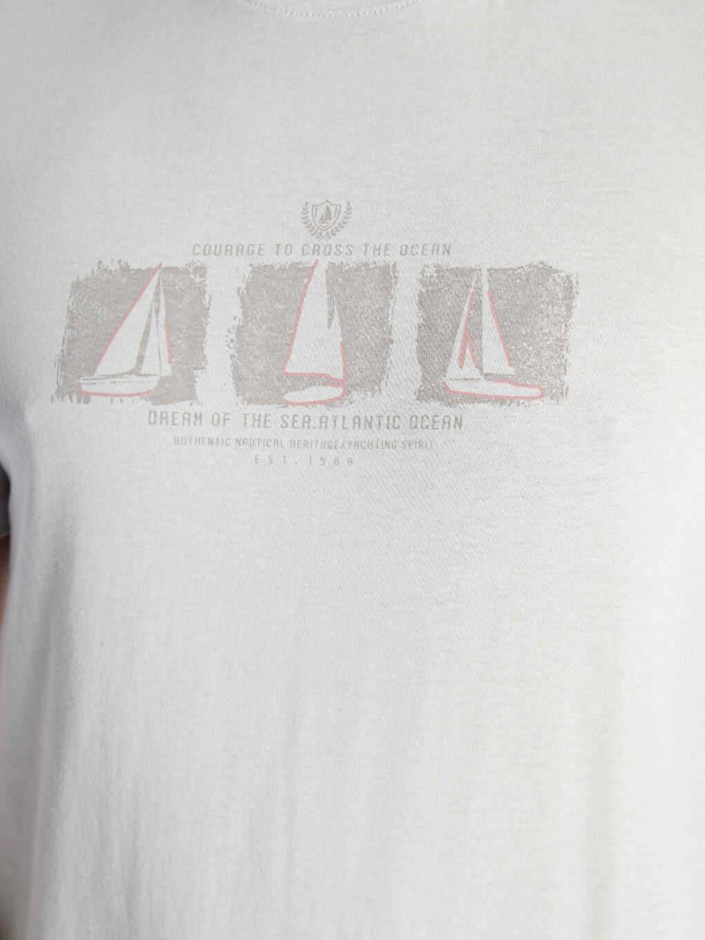 Crew Neck Short Sleeve Printed Combed Cotton Men's T-shirt -S4BF20Z8-P7S