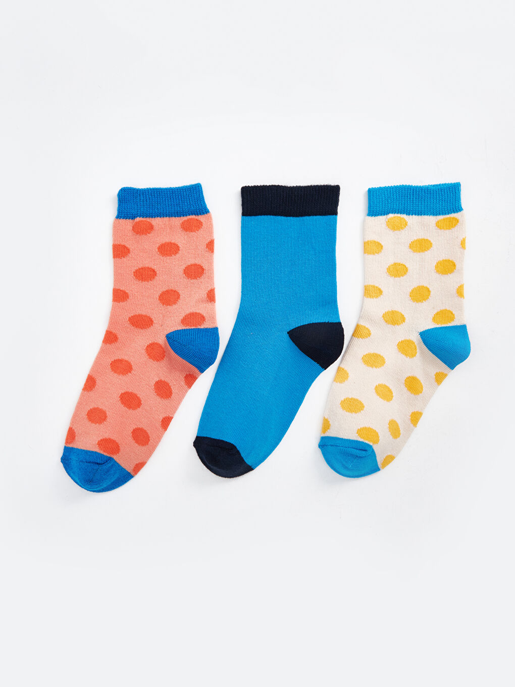 Носки до щиколотки в горошек для девочек, комплект из 3-х штук