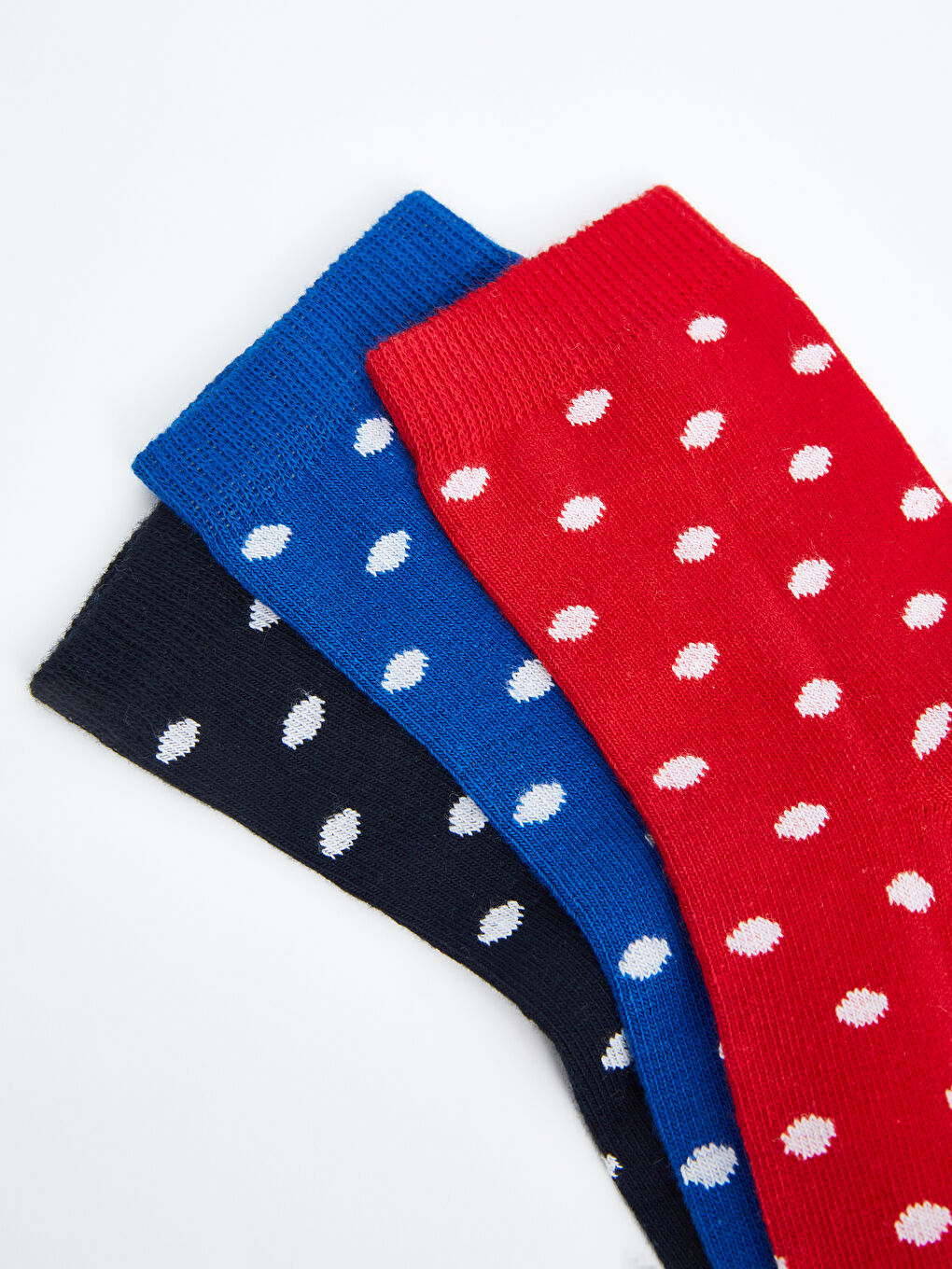 جوارب الكاحل للبنات منقوشة بنقاط بولكا - عبوة ٣ قطع-2