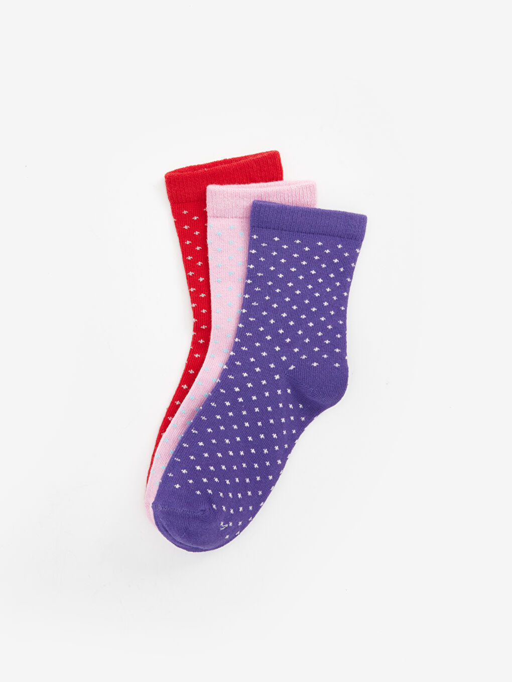 Узорчатые носки до щиколотки для девочек, комплект из 3-х штук-1