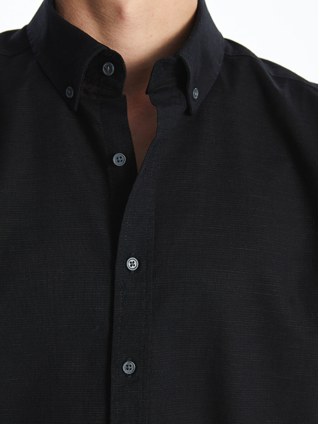 Slim Fit Long Sleeve Poplin Men's Shirt -S4BF53Z8-CVL