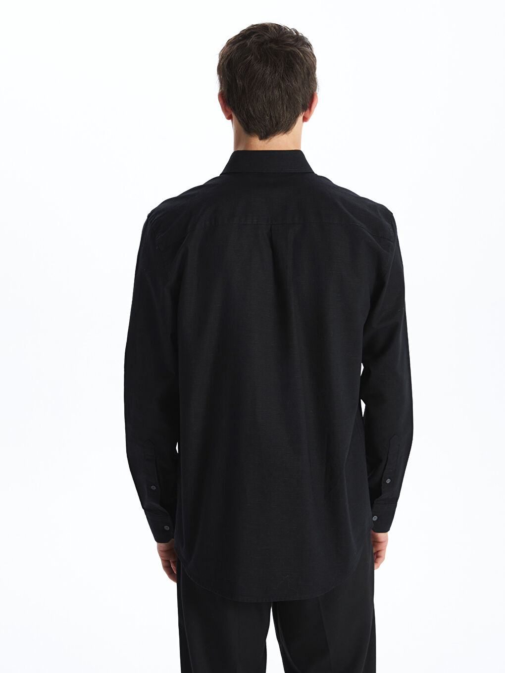 Slim Fit Long Sleeve Poplin Men's Shirt -S4BF53Z8-CVL