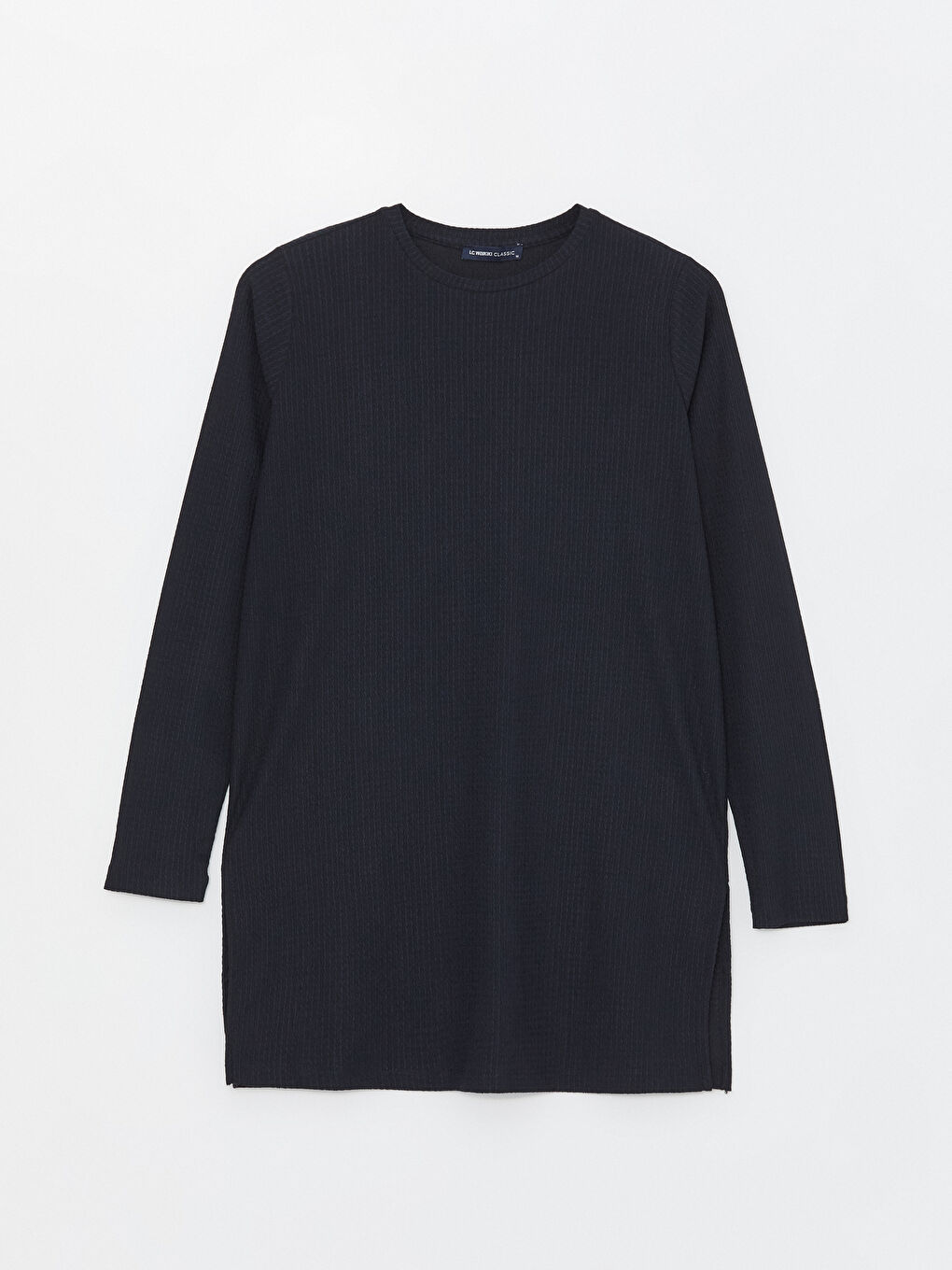 Women's Crew Neck Plain Tunic-5
