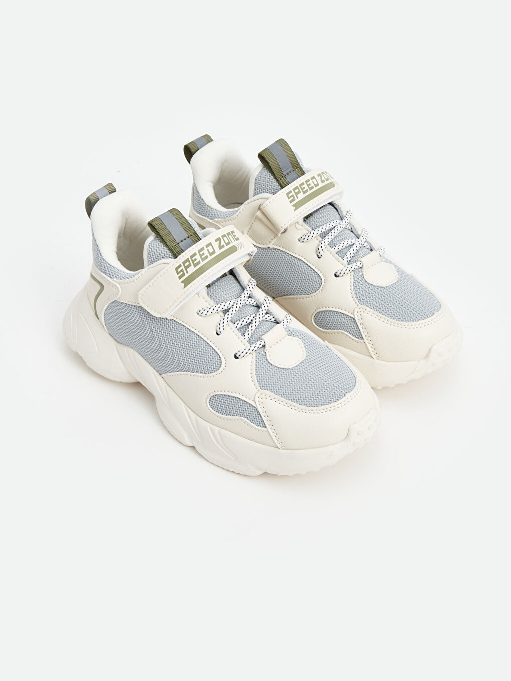 Lace-Up Boys' Sneakers with Mesh Detail