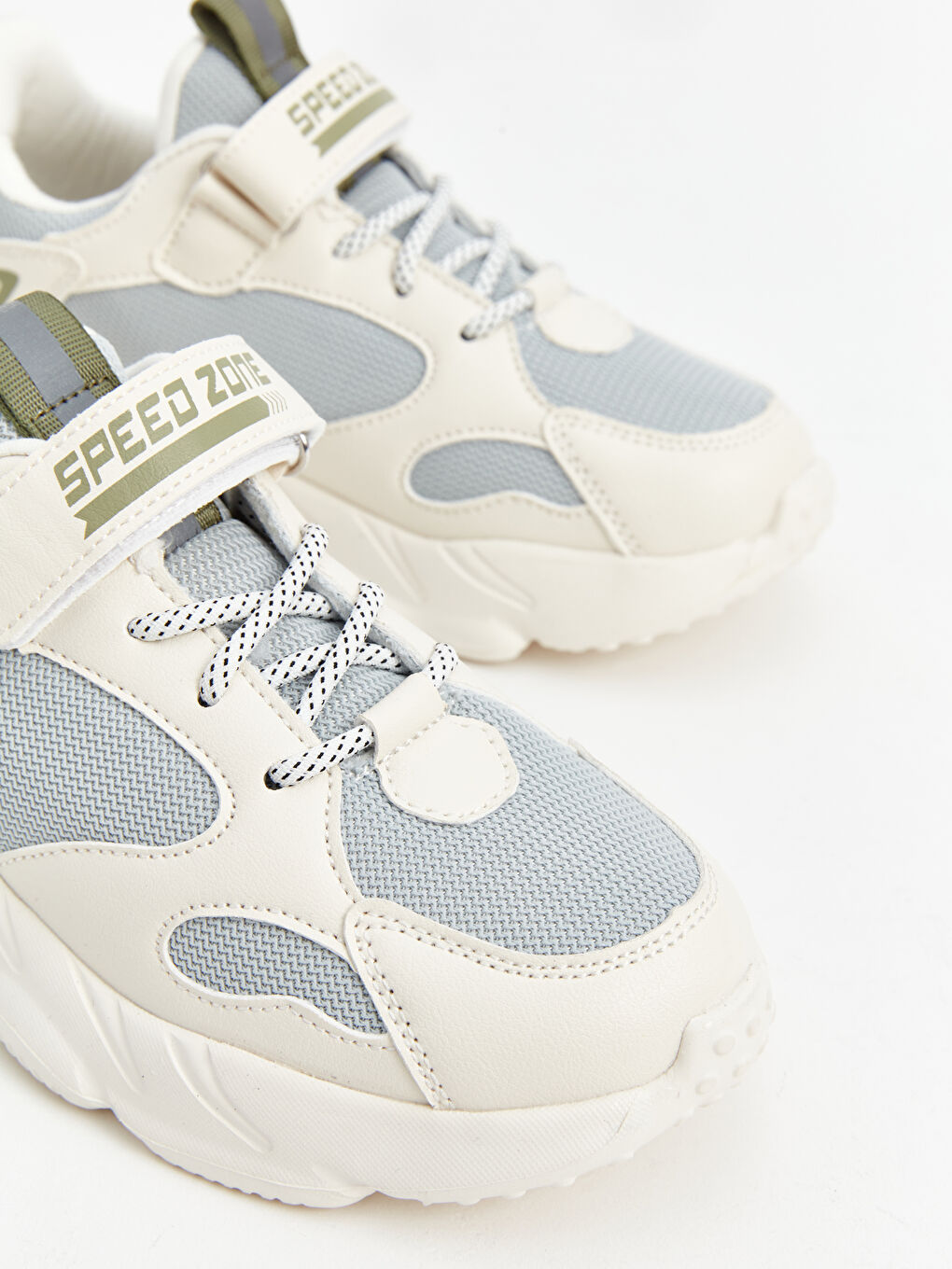 Lace-Up Boys' Sneakers with Mesh Detail-2